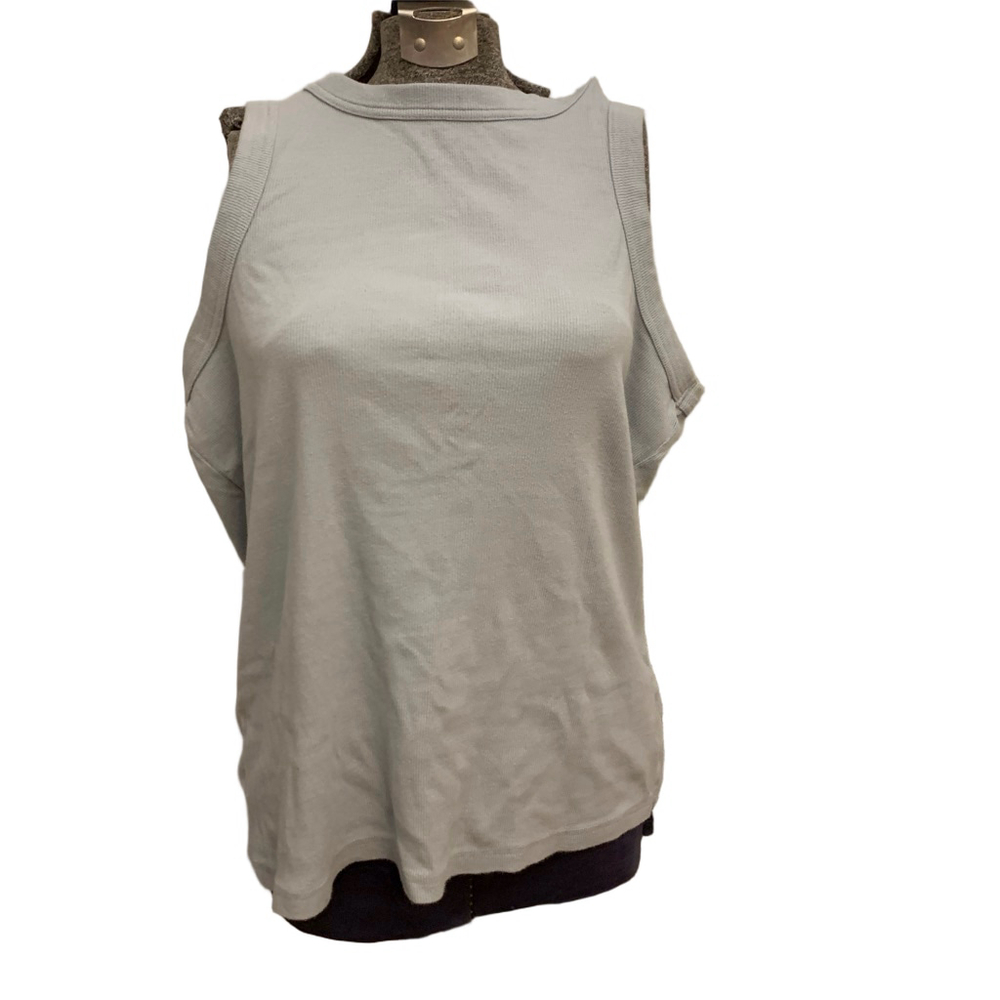 Women's George Light Blue Ribbed Tank Top 2X